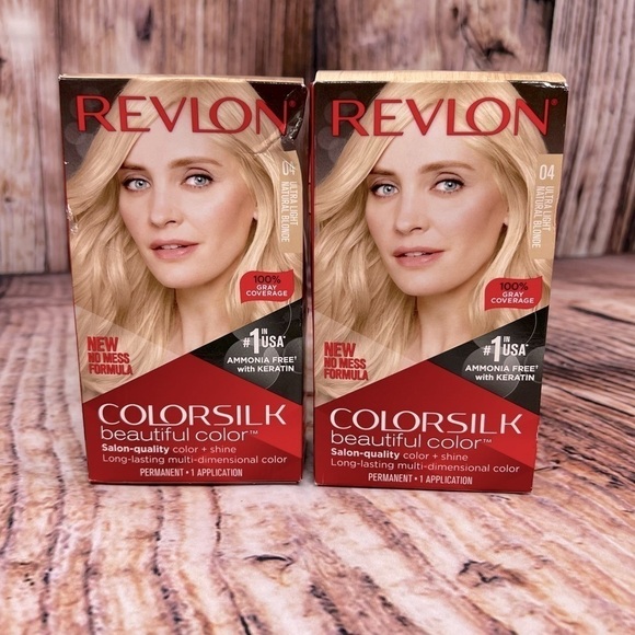 Revlon Colorsilk Permanent Hair Color Ultra Light Natural Blonde Pack of 2 - Picture 1 of 8